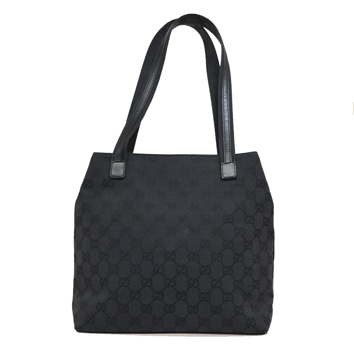 Gucci Double Pocket Tote GG Canvas, BLACK, CANVAS, Shoulder bag