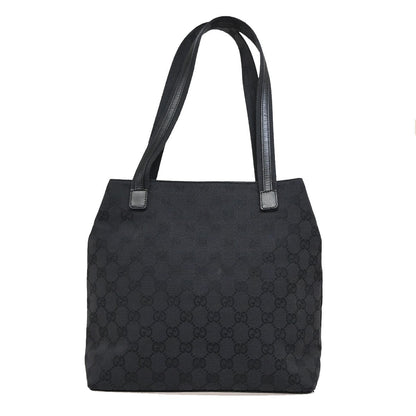 Gucci Double Pocket Tote GG Canvas, BLACK, CANVAS, Shoulder bag