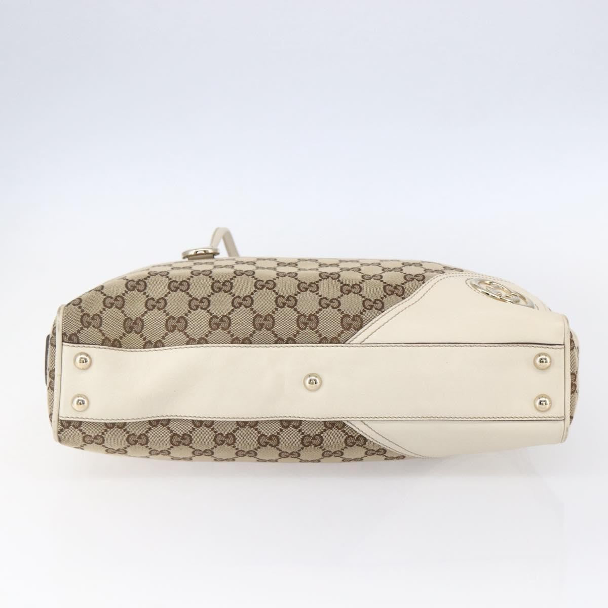Gucci New Britt Boston Bag GG Canvas, BEIGE, CANVAS, Travel bag