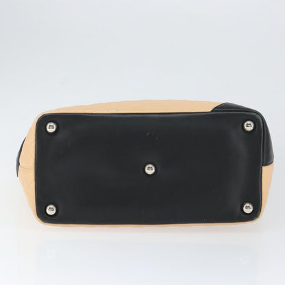 Chanel Cambon Tote Quilted Leather, BEIGE, LEATHER, Tote bag