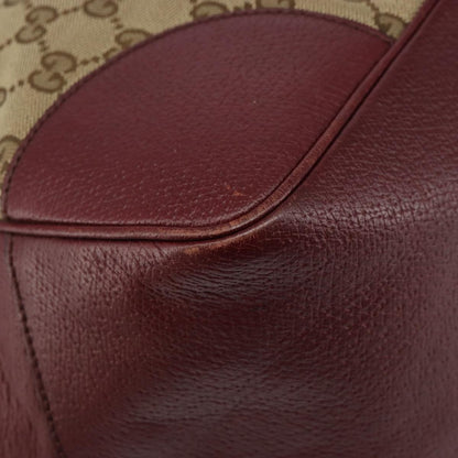Gucci Bree Tote GG Canvas with Leather, BEIGE, CANVAS, Tote bag