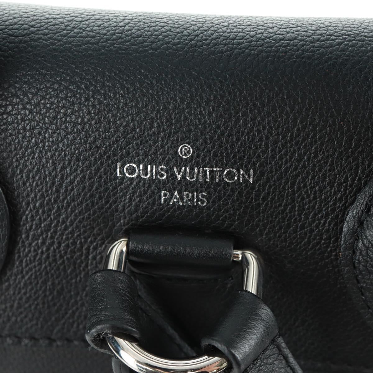 Louis Vuitton Lockme Backpack Leather, BLACK, LEATHER, Backpack