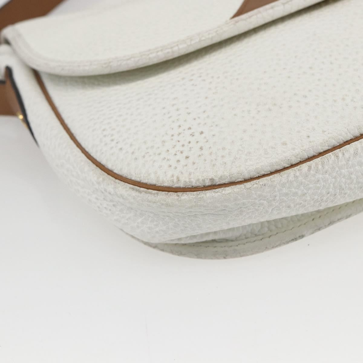 Christian Dior Vintage Shoulder Bag Leather, WHITE, LEATHER, Shoulder bag