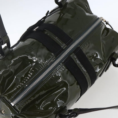 Salvatore Ferragamo Vintage Handbag Patent leather, KHAKI, PATENT_LEATHER, Handbag