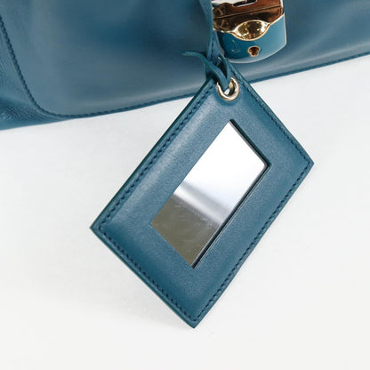 Balenciaga Padlock All Afternoon Tote Leather, BLUE, LEATHER, Handbag