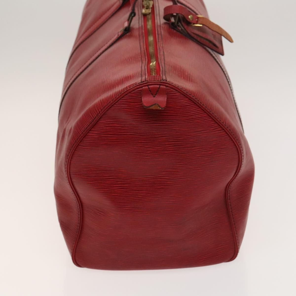 Louis Vuitton Keepall Bag Epi Leather, RED, LEATHER, Travel bag