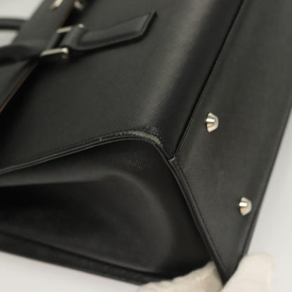 Burberry Vintage Handbag Leather, BLACK, LEATHER, Handbag