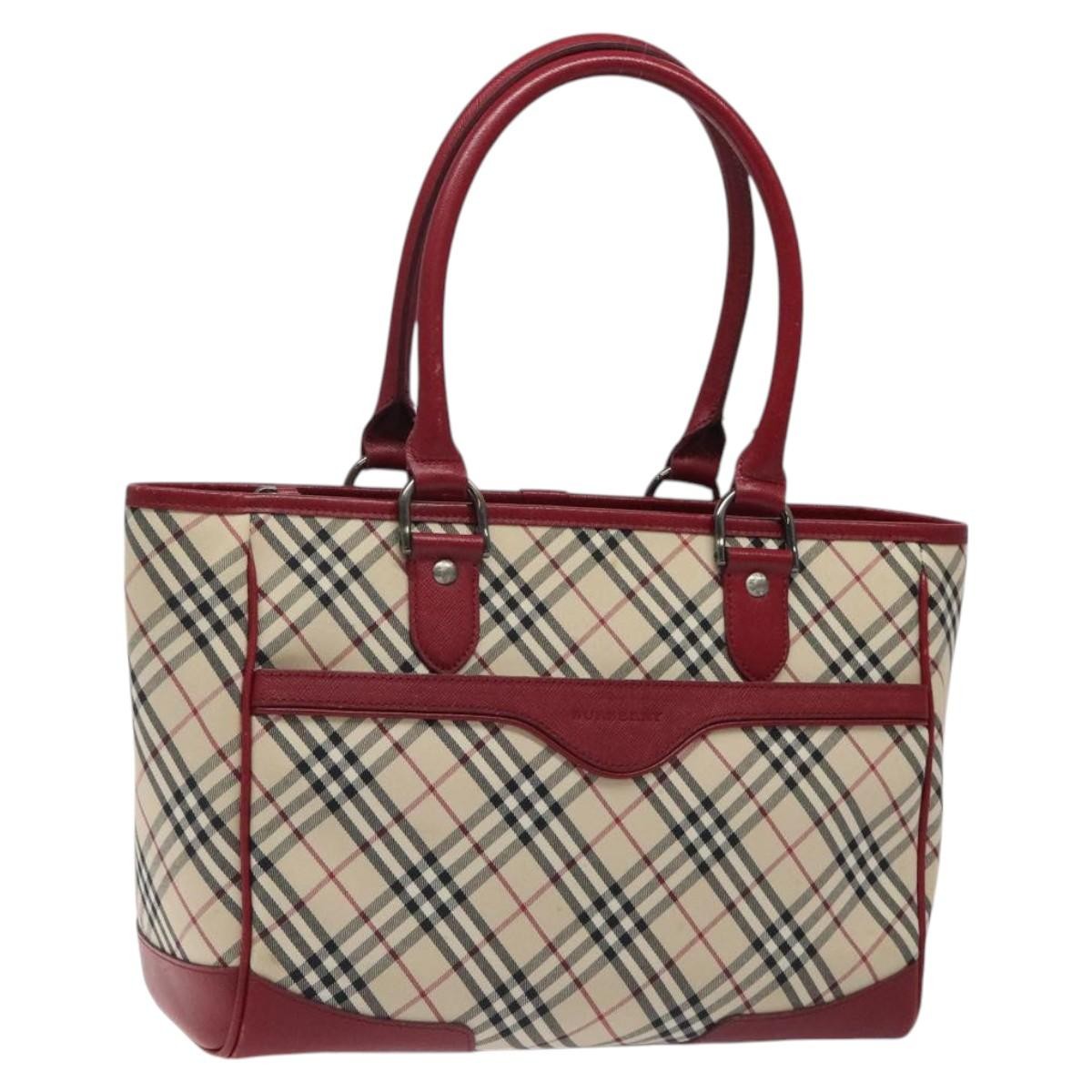 Burberry Nova Check Tote Leather, BEIGE, CANVAS, Tote bag