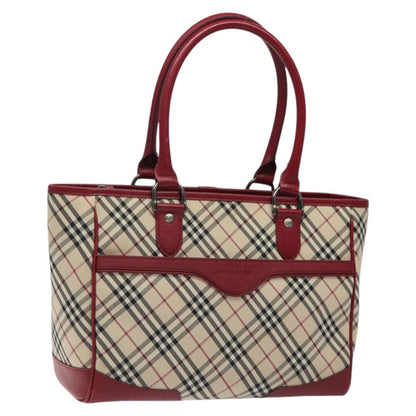 Burberry Nova Check Tote Leather, BEIGE, CANVAS, Tote bag