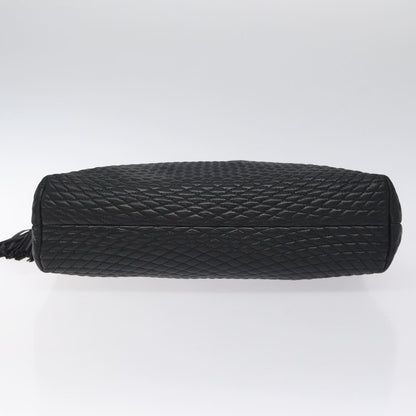 Bally Vintage Chain Shoulder Bag Quilted Leather, BLACK, LEATHER, Shoulder bag