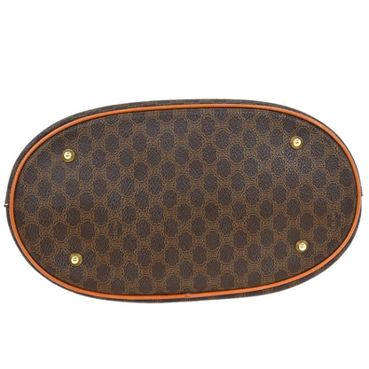 Celine Vintage Macadam Tote bag Canvas and Leather, BROWN, CANVAS, Tote bag