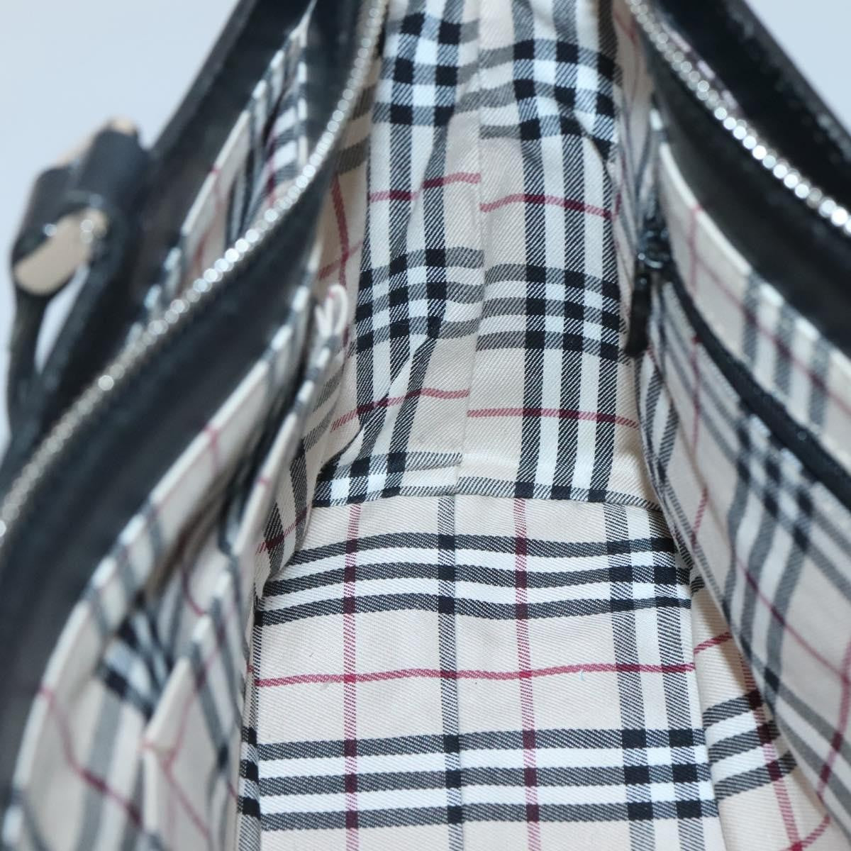 Burberry Vintage Handbag Leather, BLACK, LEATHER, Handbag