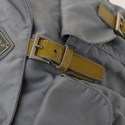 Prada Double Front Pocket Backpack Tessuto, BLUE, NYLON, Backpack