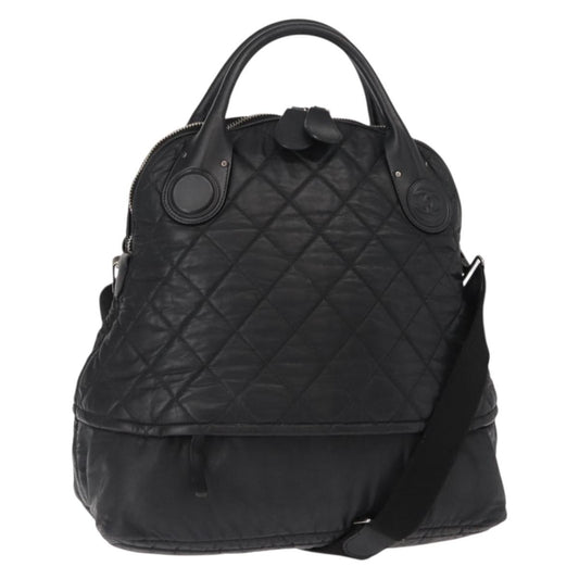 Chanel Vertical Sport Weekender Bag Quilted Nylon, BLACK, NYLON, Travel bag
