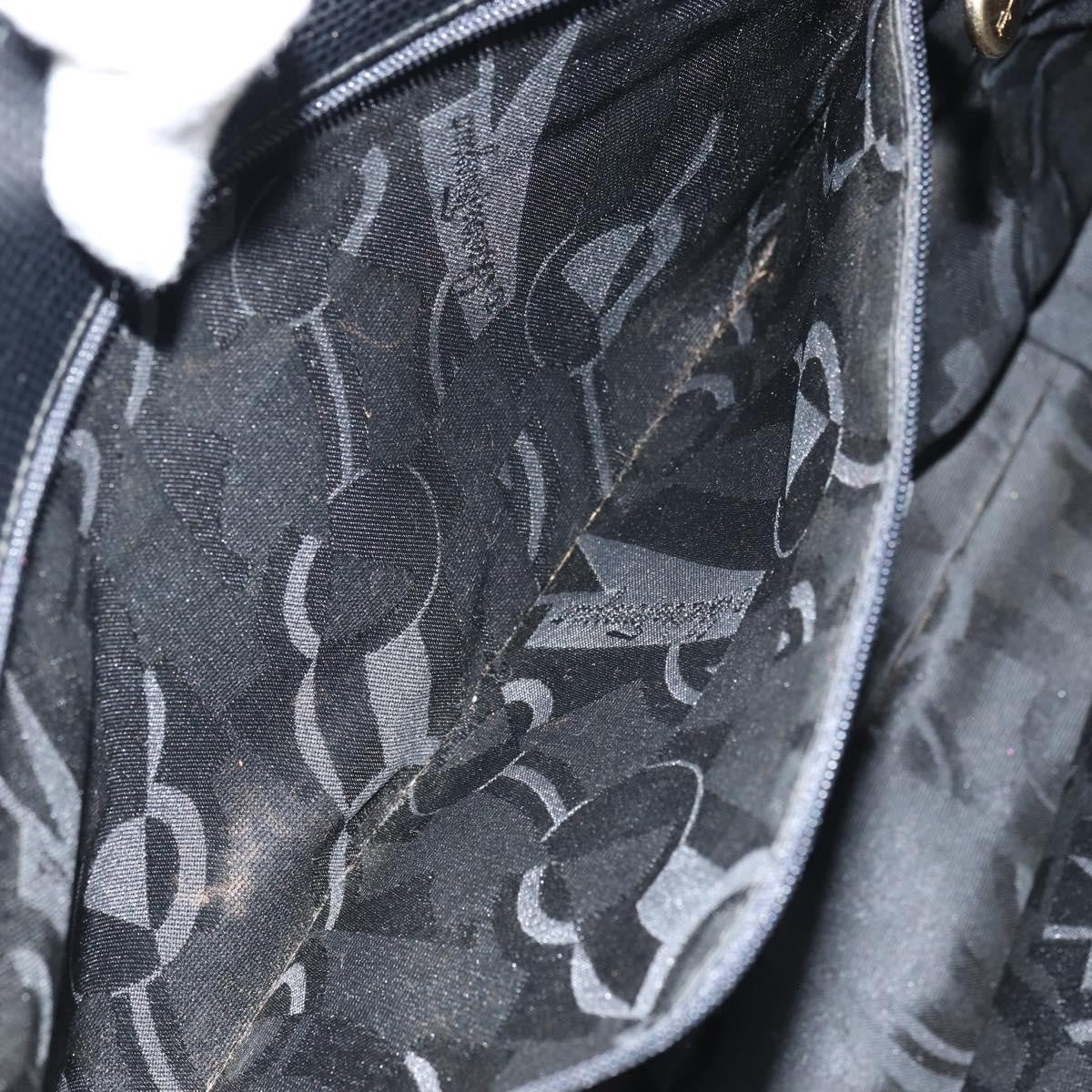 Salvatore Ferragamo Vintage Vara Bow Tote Lizard Embossed Leather, BLACK, LEATHER, Tote bag