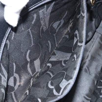 Salvatore Ferragamo Vintage Vara Bow Tote Lizard Embossed Leather, BLACK, LEATHER, Tote bag