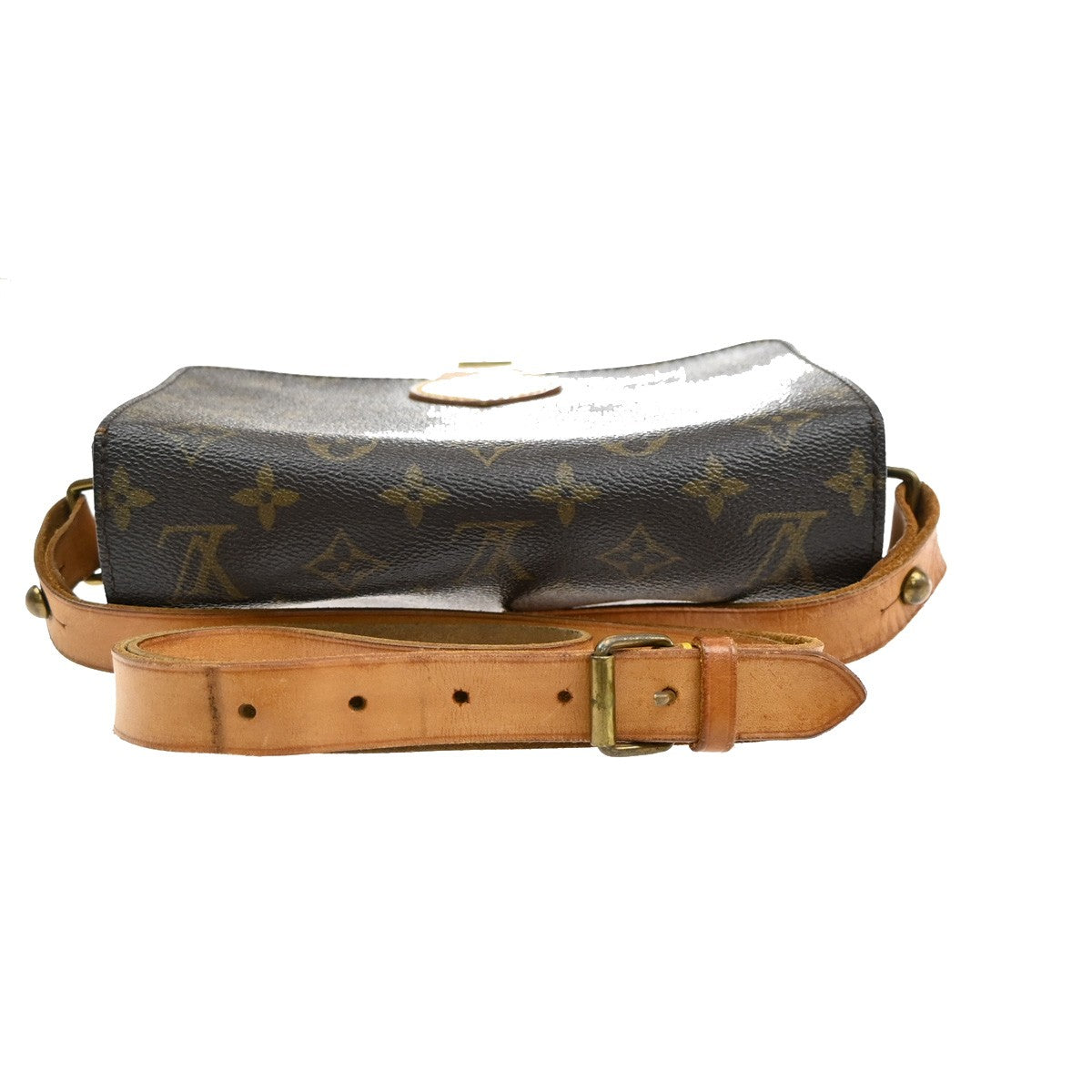 Louis Vuitton Cartouchiere Handbag Monogram Canvas, BROWN, CANVAS, Shoulder bag