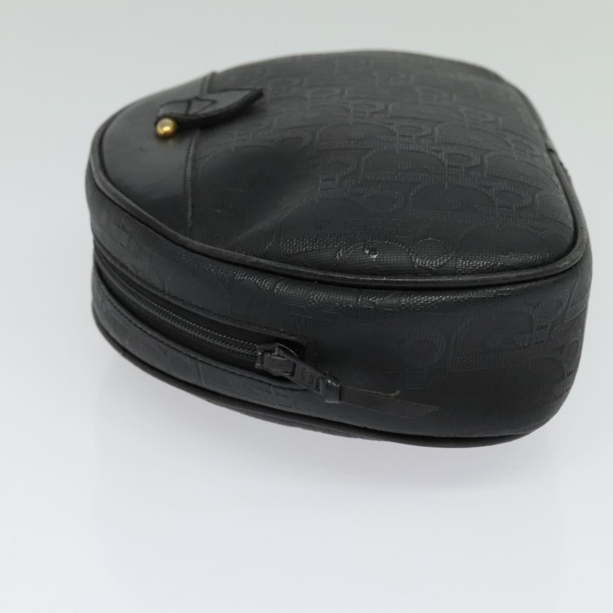 Christian Dior Vintage Trotter Pouch Canvas, BLACK, CANVAS, Clutche & pouche