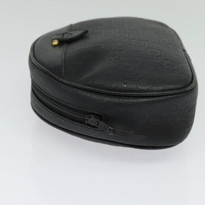 Christian Dior Vintage Trotter Pouch Canvas, BLACK, CANVAS, Clutche & pouche