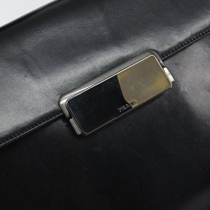 Prada Vintage Flap Shoulder Bag Leather, Black, Leather, Shoulder Bag