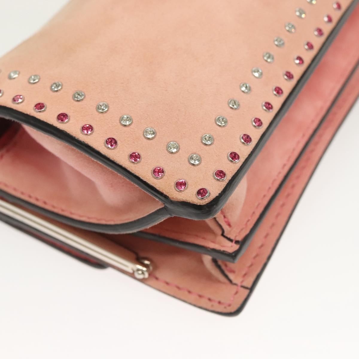 Valentino Garavani Turnlock Chain Shoulder Bag Suede, PINK, SUEDE, Shoulder bag