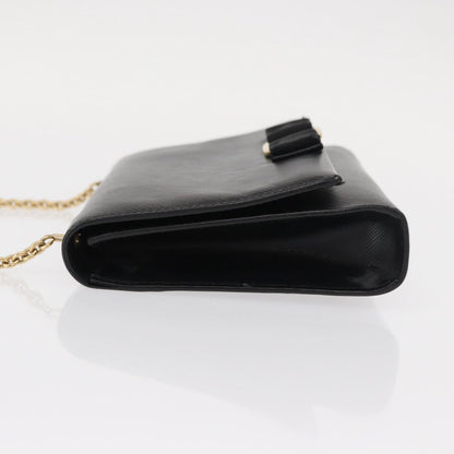 Salvatore Ferragamo Vala Chain Shoulder bag Leather, BLACK, LEATHER, Shoulder bag