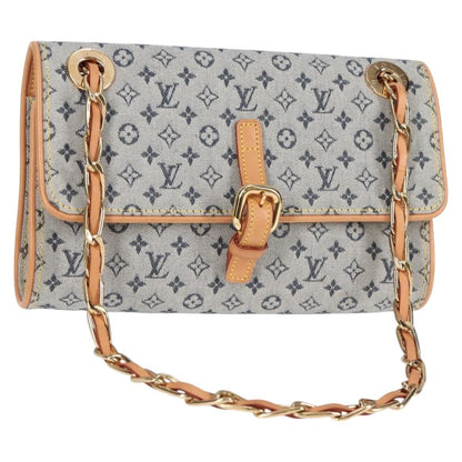Louis Vuitton Camille Handbag Mini Lin, BLUE, CANVAS, Handbag