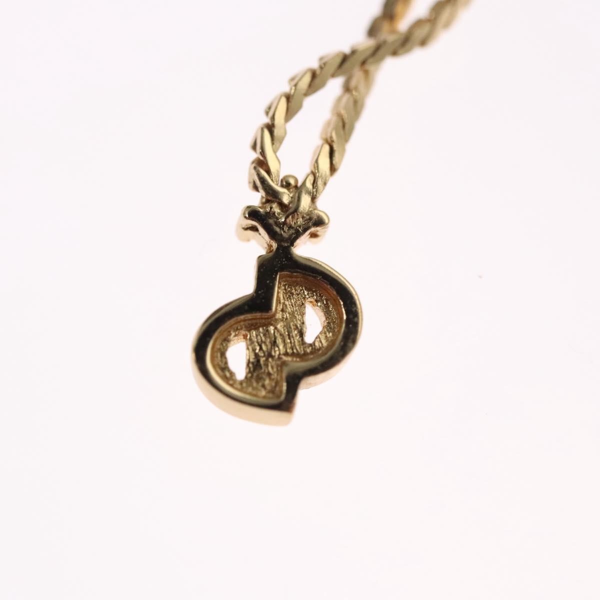 Christian Dior CD Pendant Necklace Metal, GOLD, METAL, Necklace