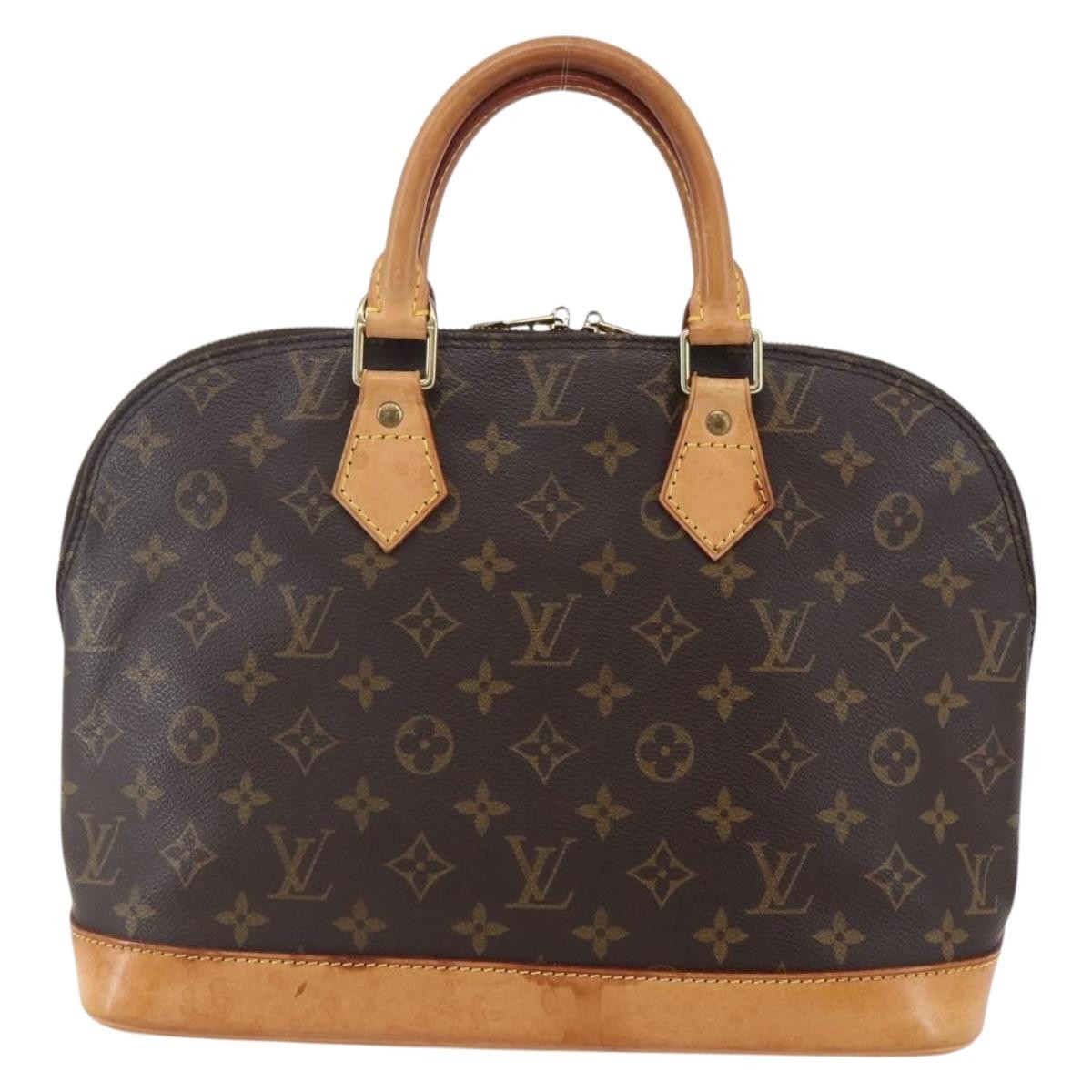 Louis Vuitton Alma Handbag Monogram Canvas, BROWN, CANVAS, Handbag