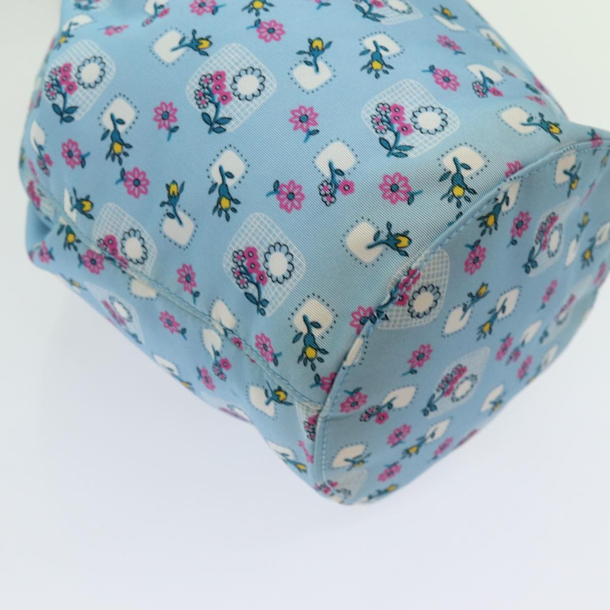 Miu Miu Drawstring Pouch Nylon, BLUE, NYLON, Clutche & pouche