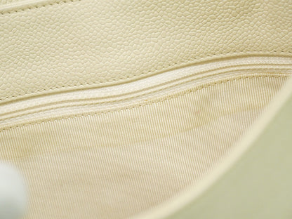 Chanel Vintage Shoulder Bag Leather, ECRU, LEATHER, Shoulder bag