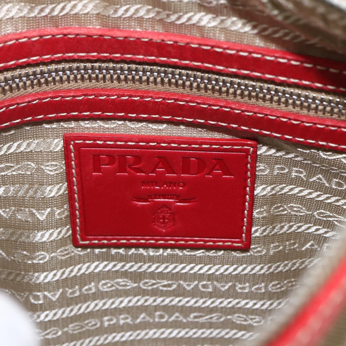 Prada Logo Zip Crossbody Bag Canvas, BEIGE, CANVAS, Shoulder bag
