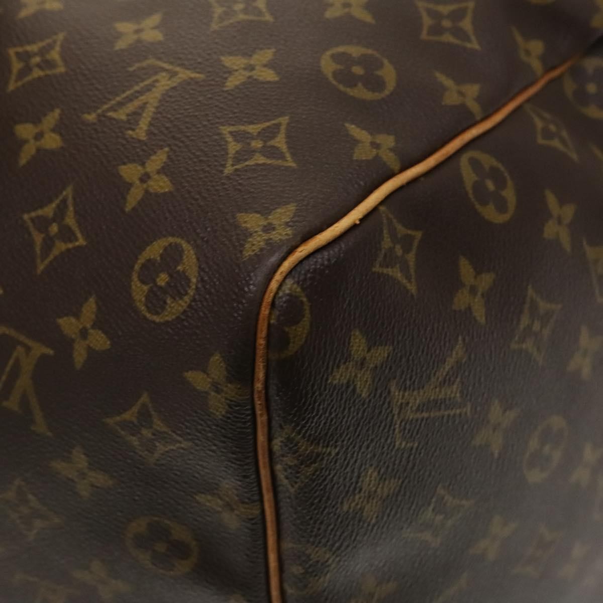 Louis Vuitton Keepall Bag Monogram Canvas, BROWN, CANVAS, Travel bag