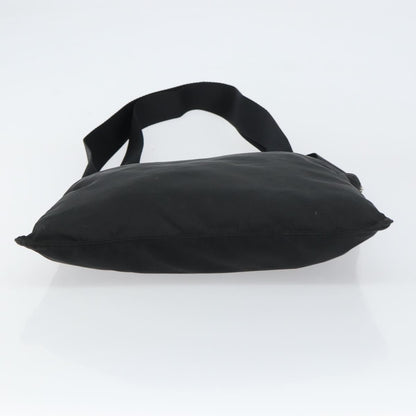 Prada Flat Messenger Bag Tessuto, BLACK, NYLON, Shoulder bag