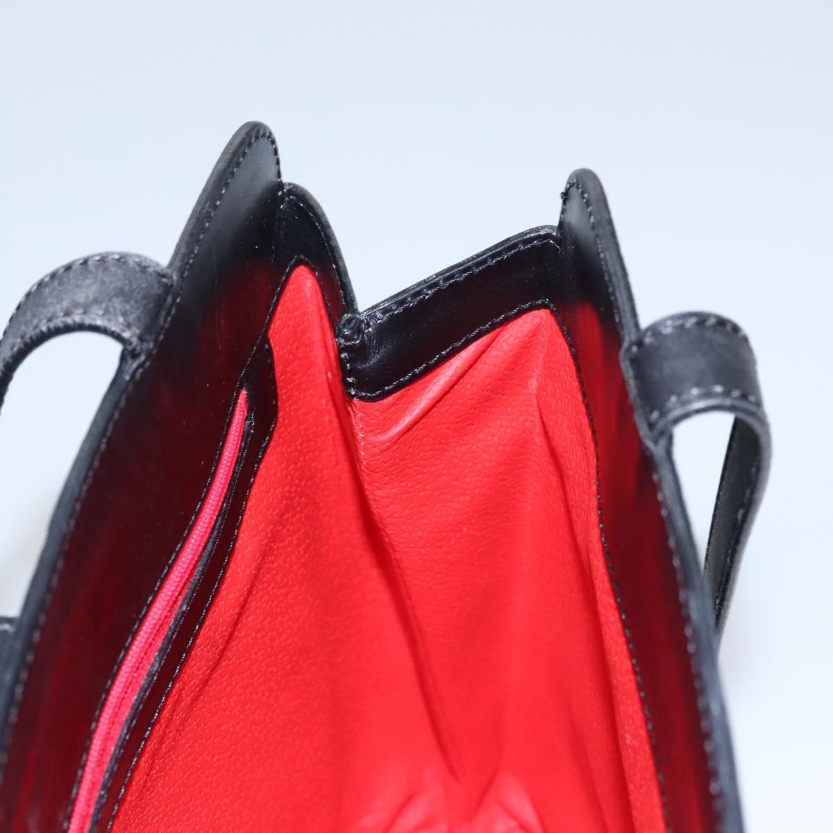 Celine Shoulder Bag Suede and leather, BLACK, SUEDE, Shoulder bag