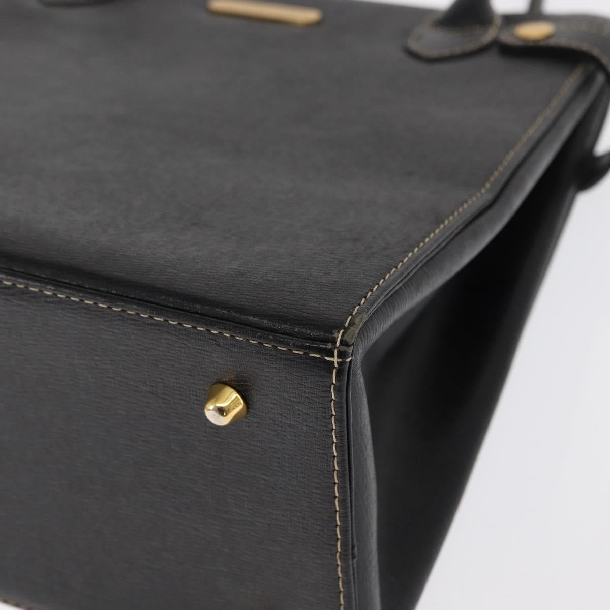 Burberry Vintage Handbag Leather, BLACK, LEATHER, Handbag