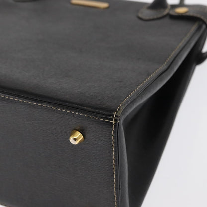 Burberry Vintage Handbag Leather, BLACK, LEATHER, Handbag