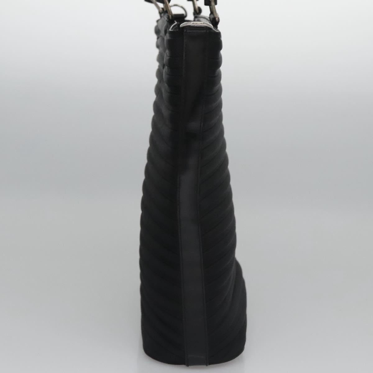 Gucci Vintage Bamboo Handle Bag Nylon, BLACK, CANVAS, Handbag