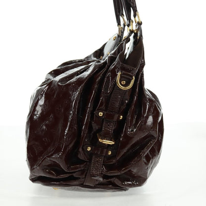 Louis Vuitton L Hobo Surya Leather, BROWN, PATENT_LEATHER, Tote bag