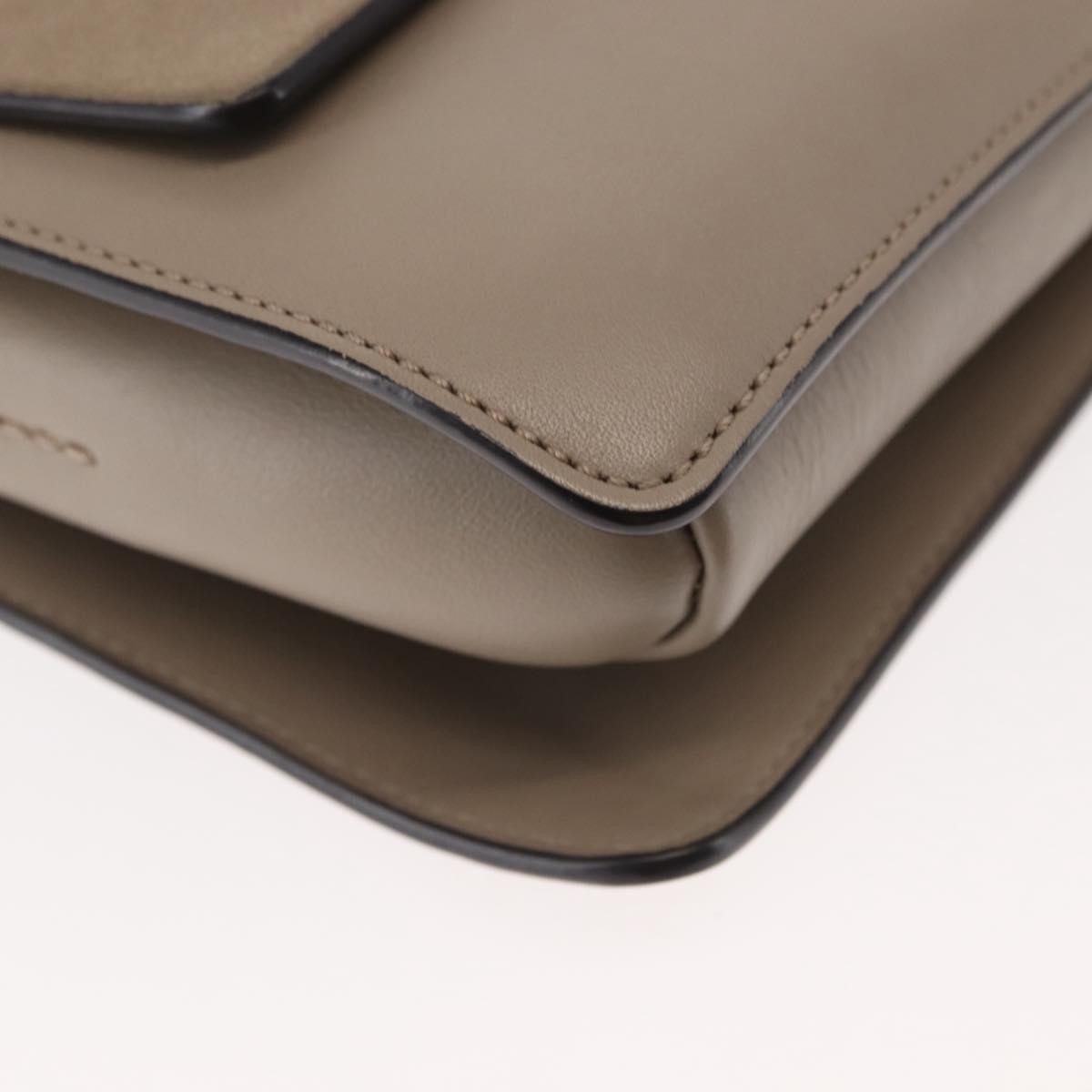 Chloe Faye Shoulder Bag Leather and Suede, BEIGE, SUEDE, Shoulder bag