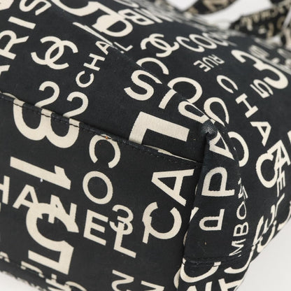 Chanel 31 Rue Cambon Beach Zip Tote Printed Canvas, BLACK, CANVAS, Tote bag