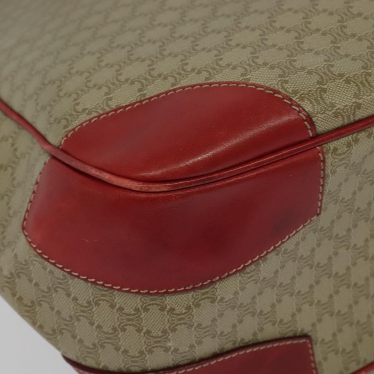 Celine Vintage Macadam Tote bag Canvas and Leather, BEIGE, CANVAS, Tote bag