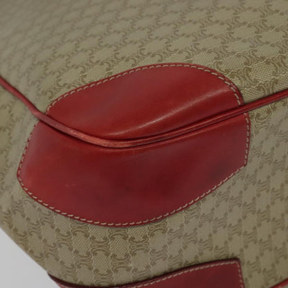 Celine Vintage Macadam Tote bag Canvas and Leather, BEIGE, CANVAS, Tote bag