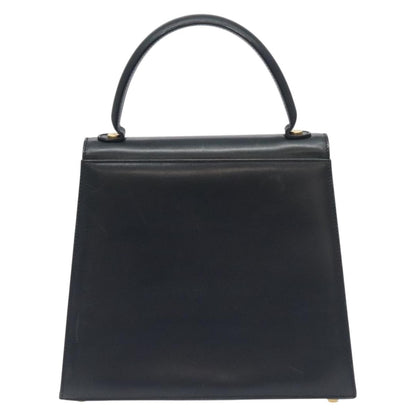 Salvatore Ferragamo Vintage Handbag Leather, BLACK, LEATHER, Handbag