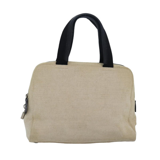 Prada Vintage Handbag Canvas, BEIGE, CANVAS, Handbag