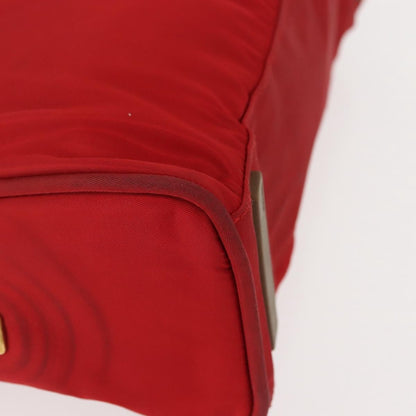 Prada Zip Around Tote Tessuto, RED, NYLON, Handbag