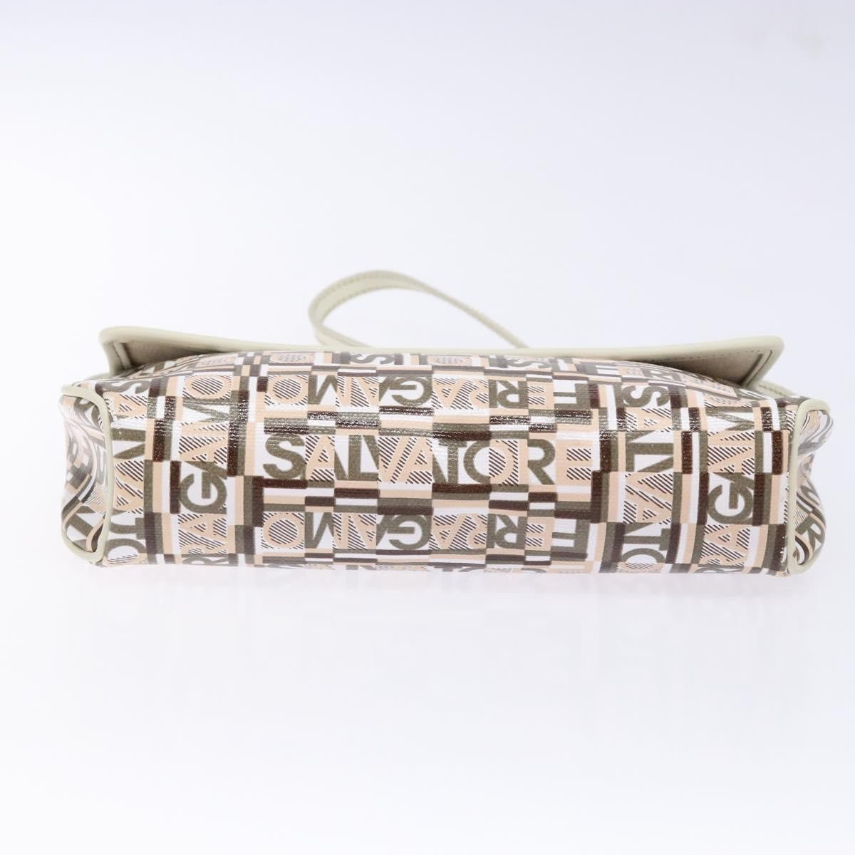 Salvatore Ferragamo Vintage clutch Bag Canvas, BEIGE, CANVAS, Clutche & pouche