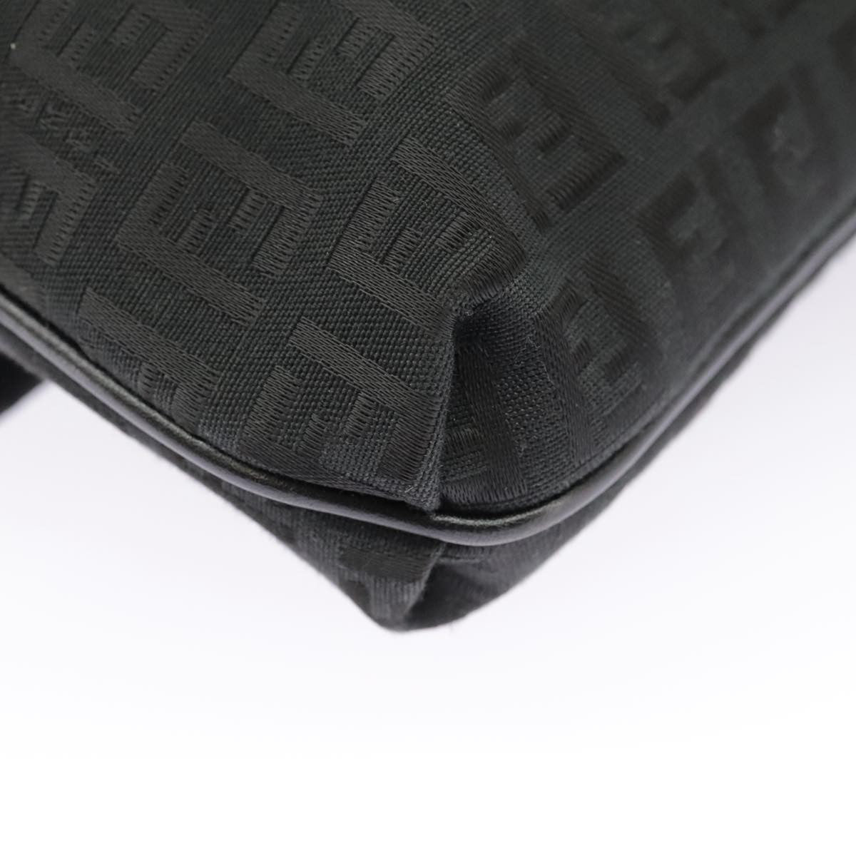 Fendi Mamma Baguette Shoulder Bag Canvas, BLACK, CANVAS, Shoulder bag