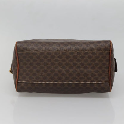 Celine Macadam Handbag Macadam with leather, BROWN, CANVAS, Handbag