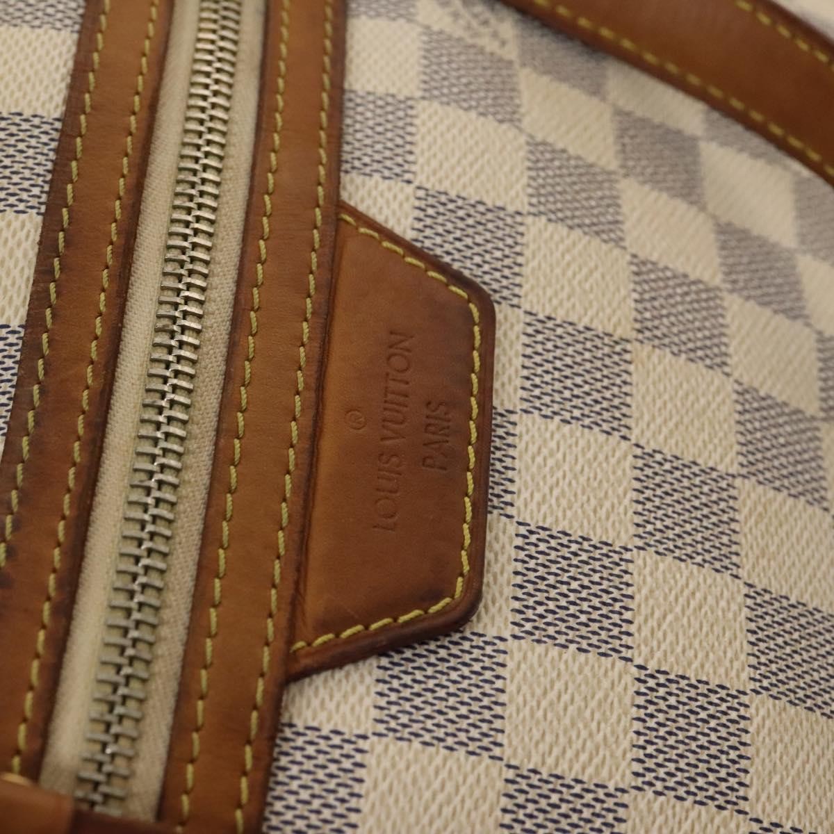 Louis Vuitton Evora Handbag Damier, WHITE, CANVAS, Handbag